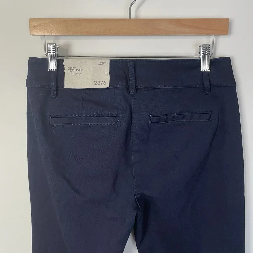 Ann Taylor Loft Modern Trouser Pants Dark Navy 6/28 NWT‎ Business Casual